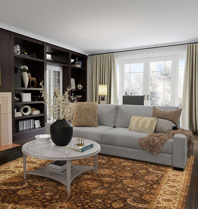 Agra 6x9 Brown/Ivory Wool