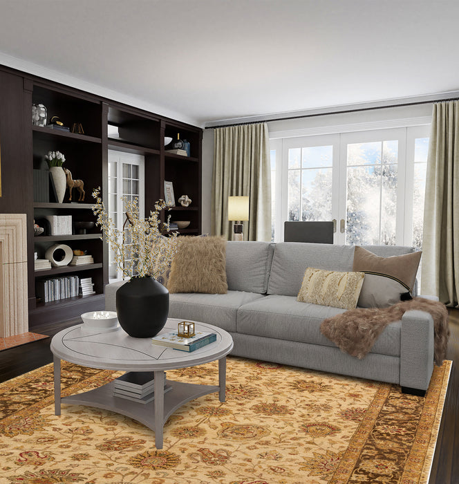 Agra 6x9 Ivory/Brown Wool