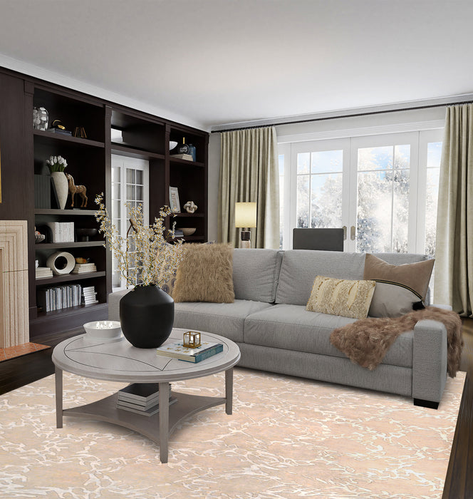 Modern Ivory/Cream 6x9 Wool and Bamboo silk