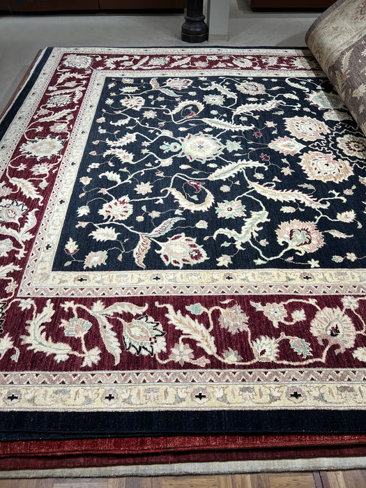 Royal 10x14 Chobi Black/Red Wool