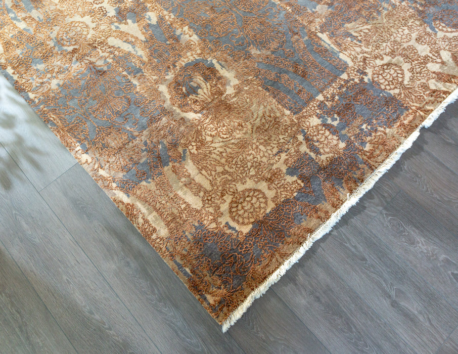 Urbane 6x9 Blue/Gold Wool and Silk