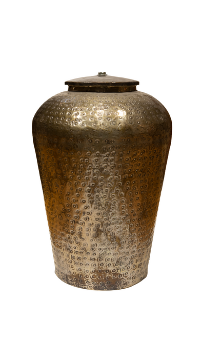 White Metal Urn