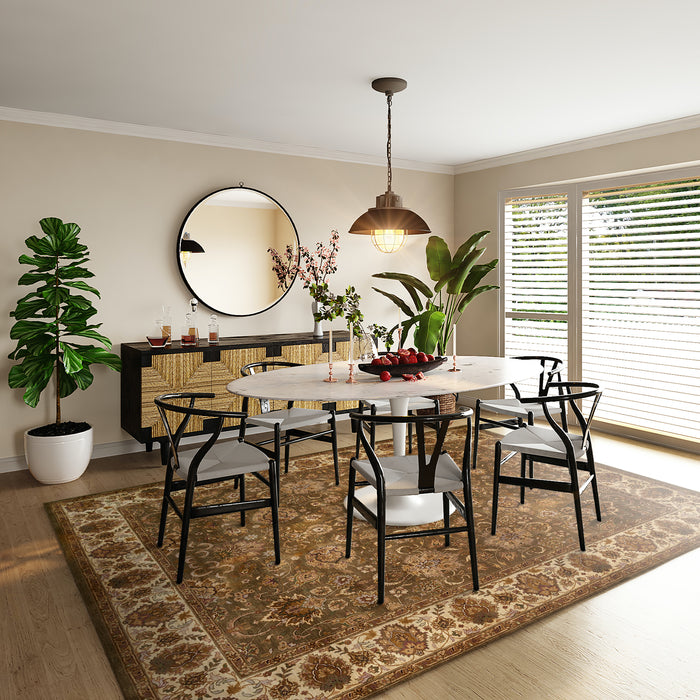 Premiere 9x12 Olive/Beige Wool