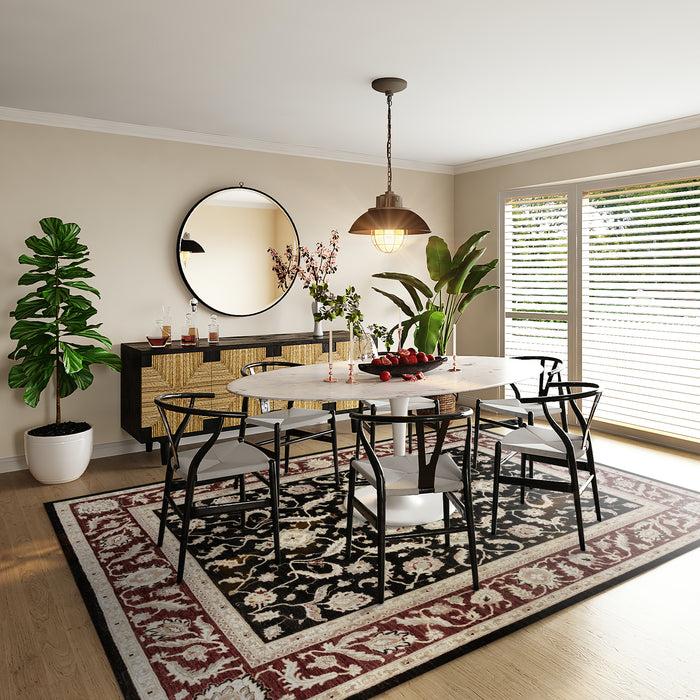 Royal Chobi 8x10 Red/Black/Gold Ghazni Wool