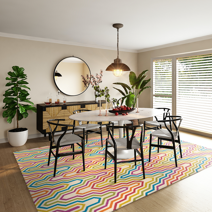 Cable 9x12 Rainbow Wool