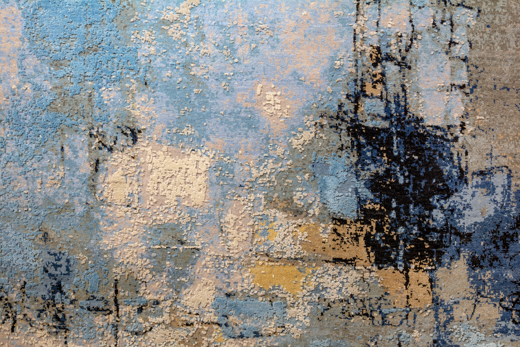 Lucerne 6x9 Blue Grey Wool And Silk