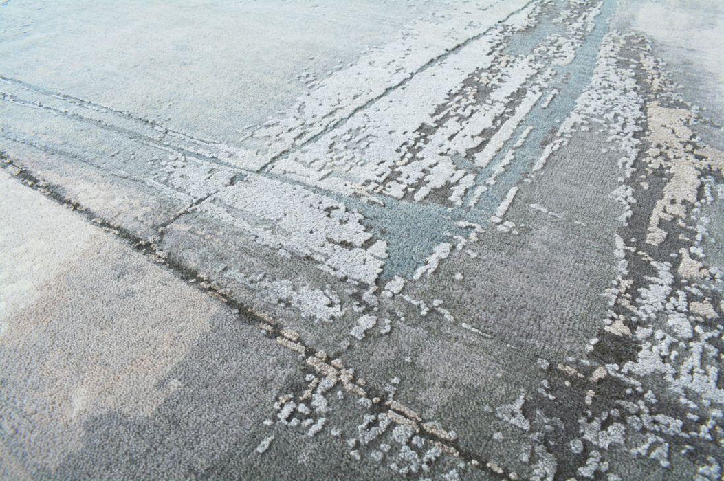 Oasis 8x8 Grey/Blue Wool and Silk