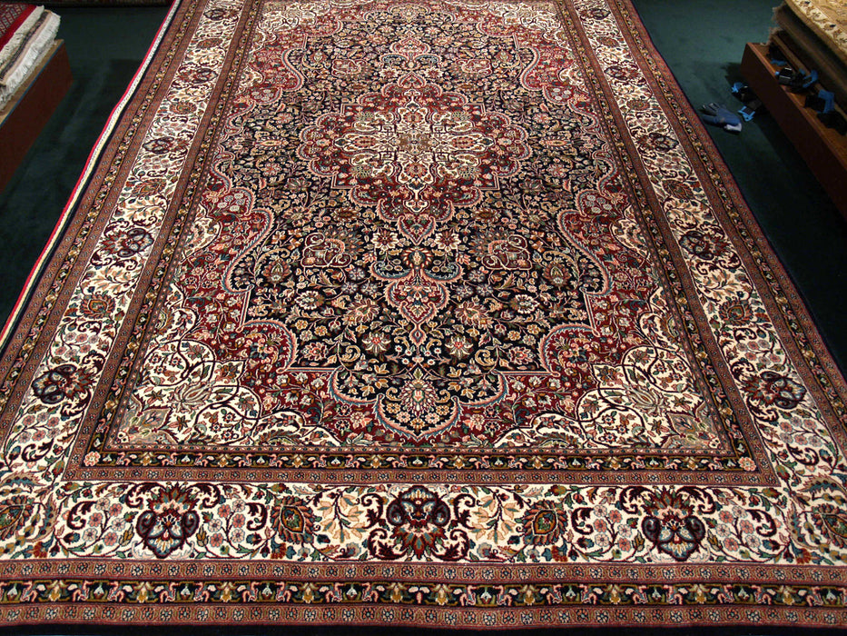 Kashan 6x9 Silk Black