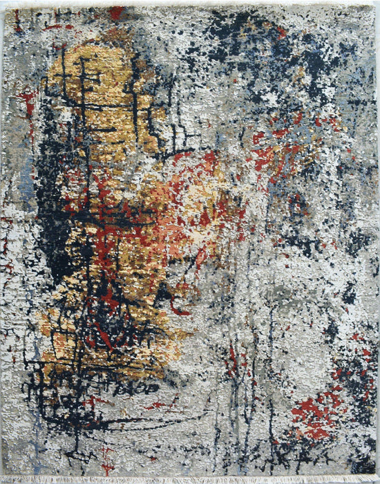 Texture 5x7 Grey Charcoal Wool and Silk *New*
