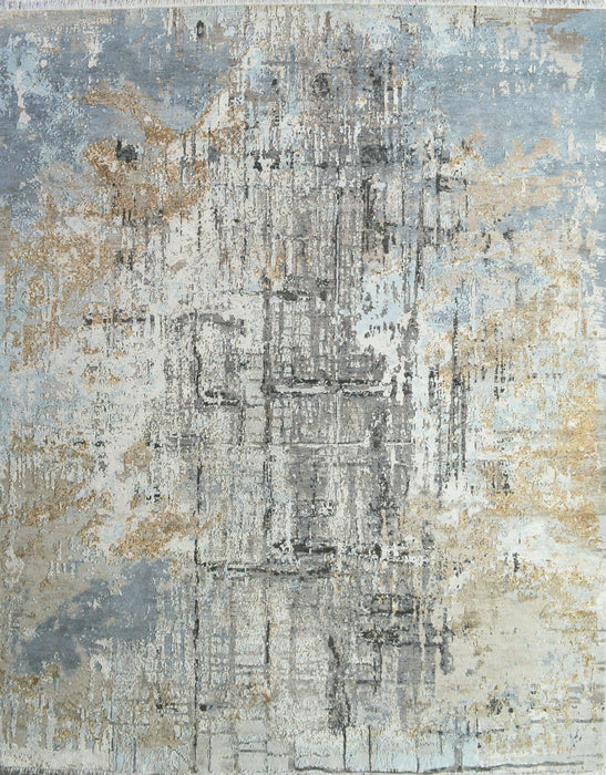Tranquil Charcoal-Blue Wool and Silk