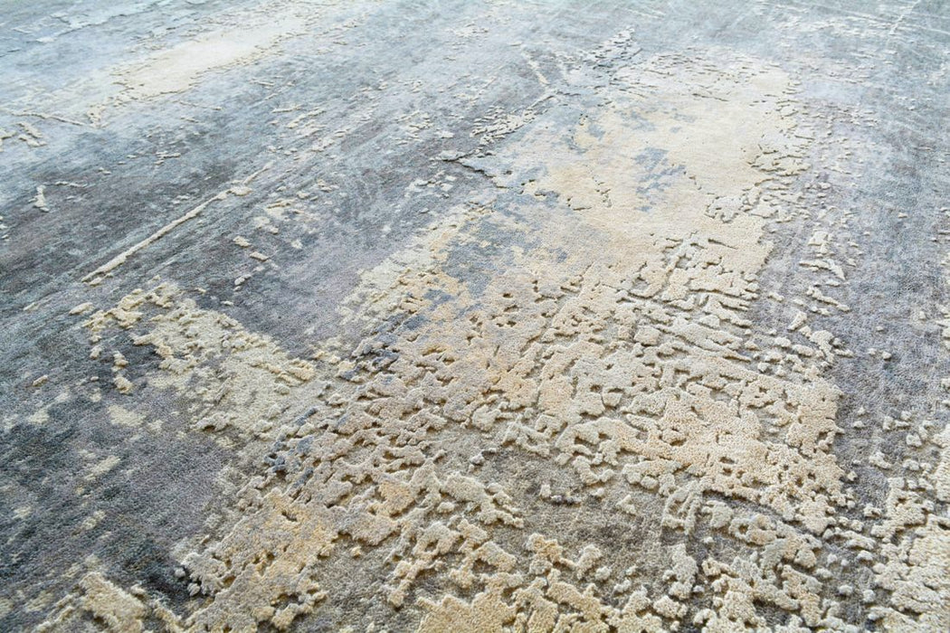 Twilight 3x12 Charcoal/Ivory Wool and Silk