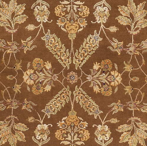 Reflections 8x10 Brown/Gold Wool and Silk Embossed.