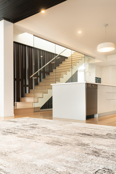 Twilight 8x10 Dark Blue Wool and Silk