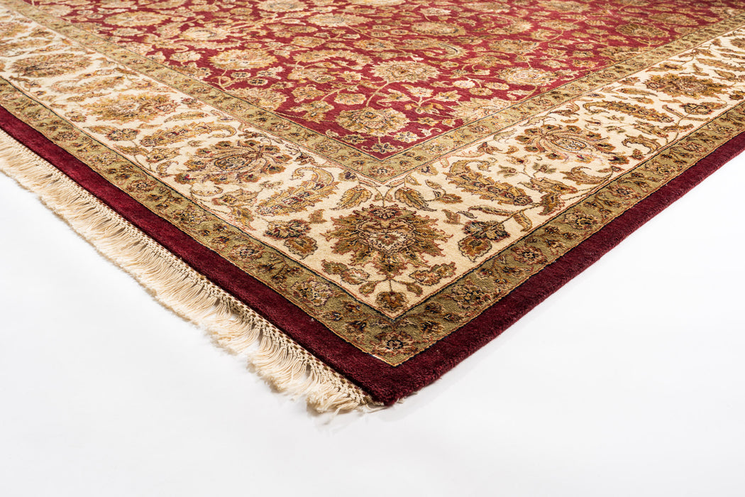 Passion 9x12 Red/Ivory Wool and Silk