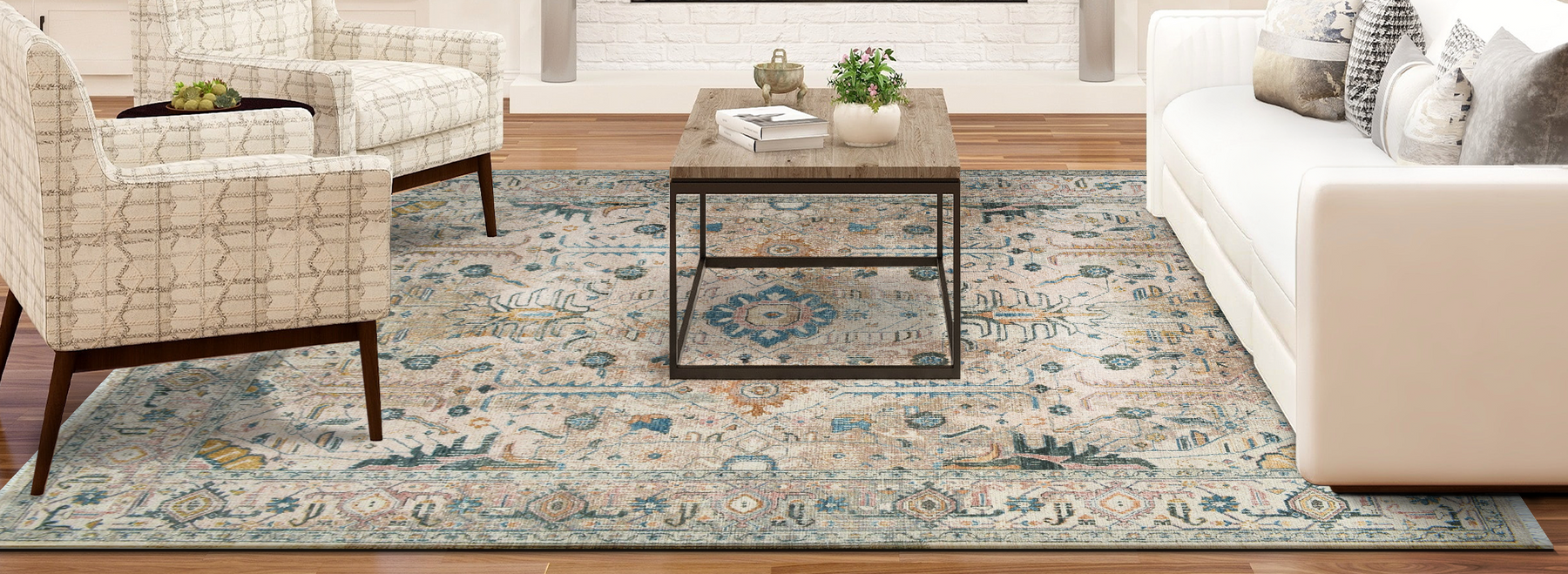How to style Return to Classic: A Modern Interpretation of Classic Rug design.
