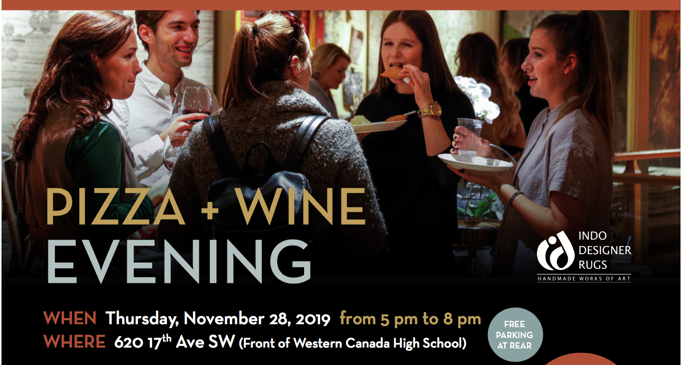 Pizza + Wine Party @ Indo Designer Rugs. Thurs, Nov 28th