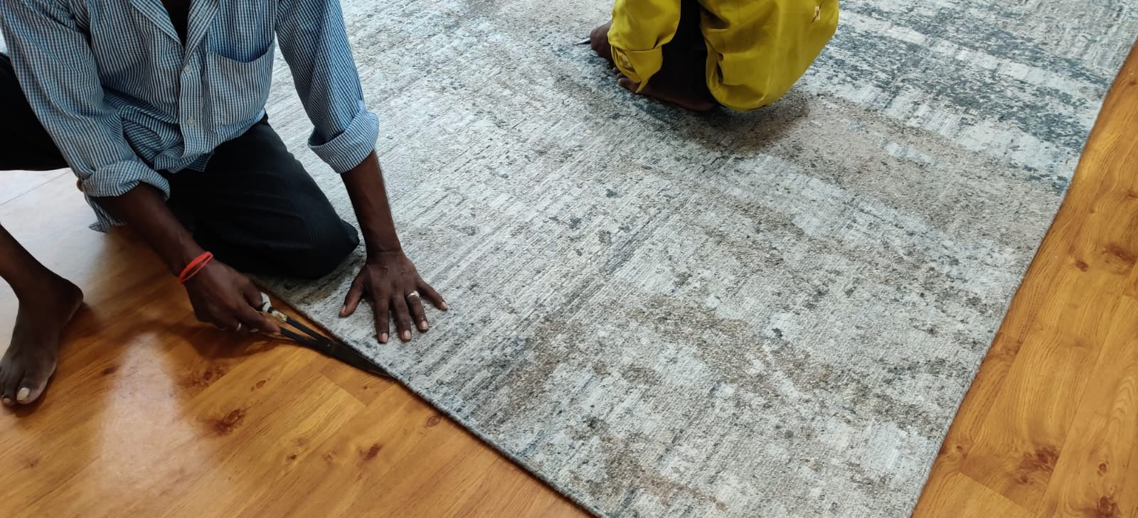 Restoring Beauty: Repairing a Small Bokhara rug.