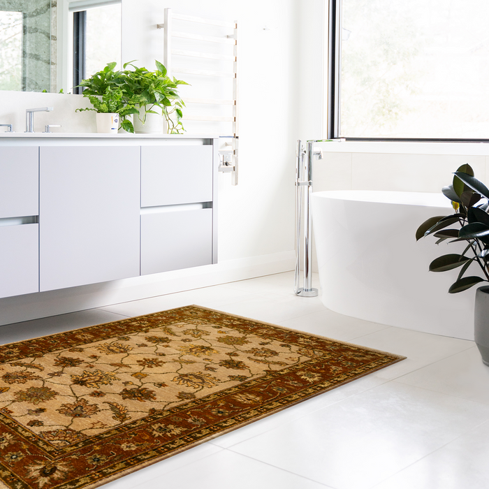 Impression 3x5 Beige/Rust Wool