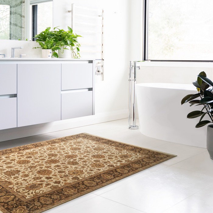 Premiere 4x6 Ivory/Brown Wool