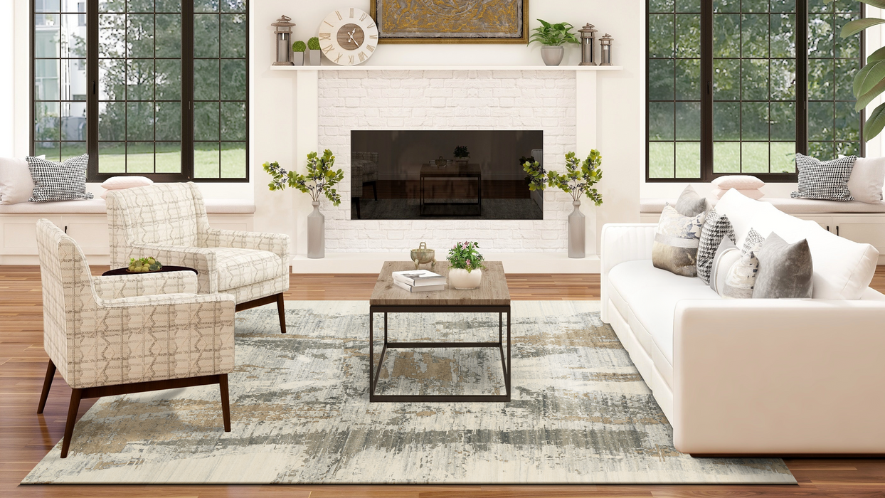 Marble 8x10 Beige/Taupe/Light Grey