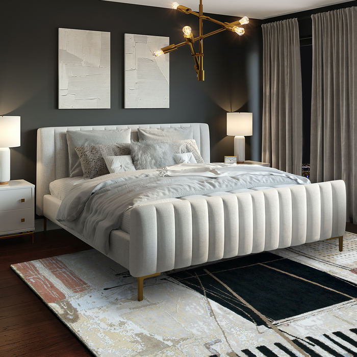 Custom Order: Composition Ivory/Black/Beige Wool and Silk