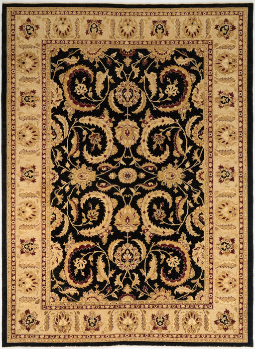 Grand 10x14 Chobi Black/Beige Wool