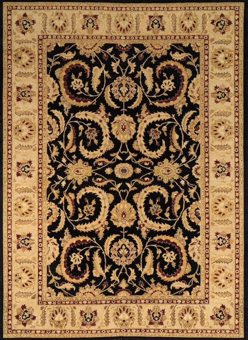 Grand 10x14 Chobi Black/Beige Wool