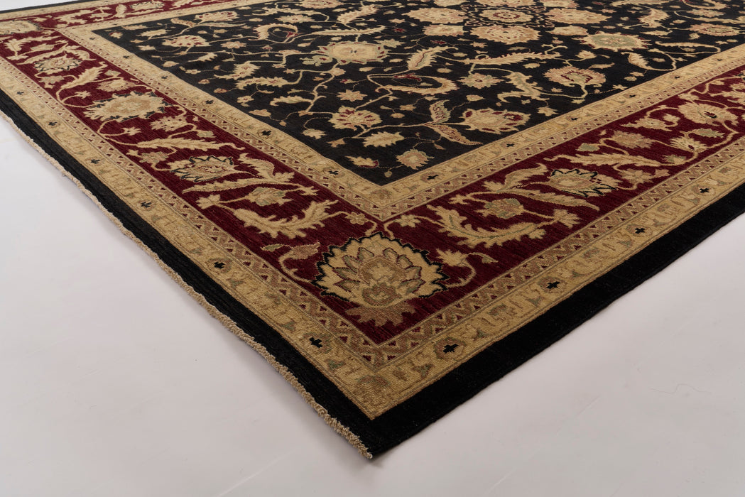 Royal 10x14 Chobi Black/Red Wool