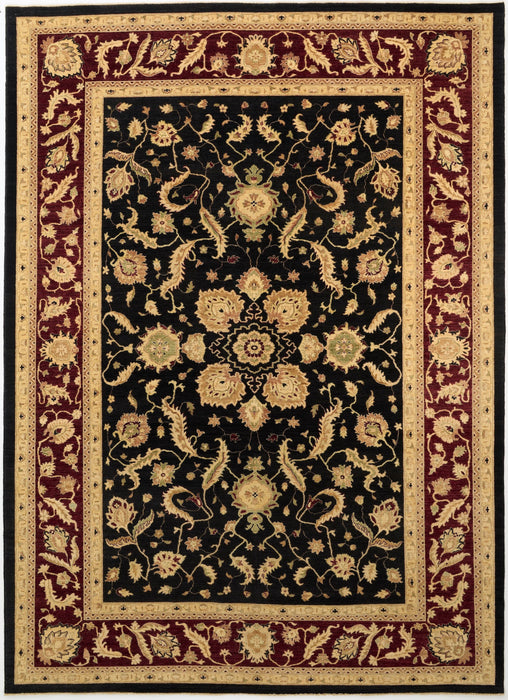 Royal 10x14 Chobi Black/Red Wool