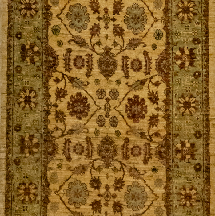 Runner Chobi 3x10 Beige Wool