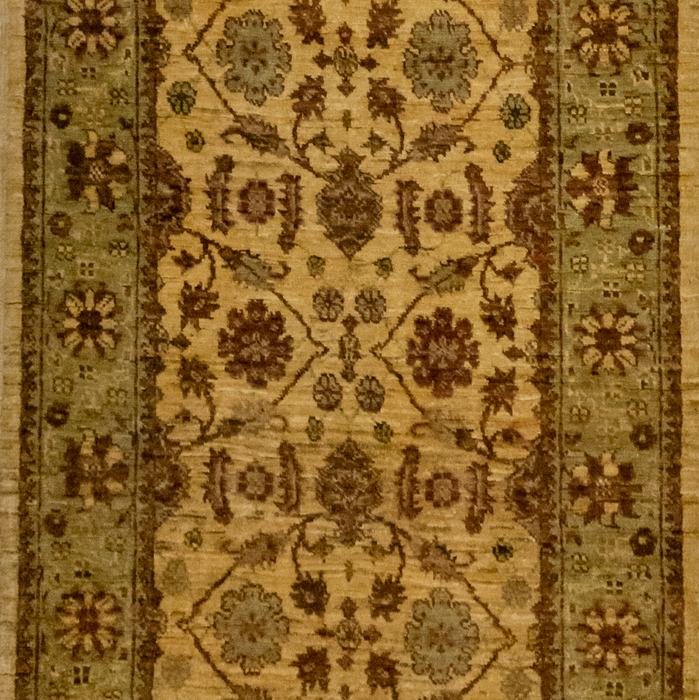 Runner Chobi 2.05x10 Beige Wool