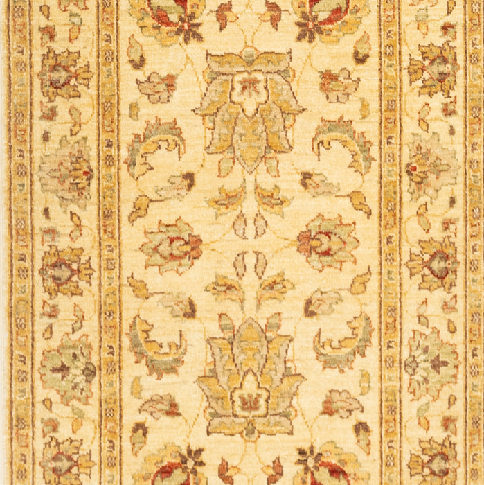 Chobi 2.75x9.82 Ivory Ghazni Wool