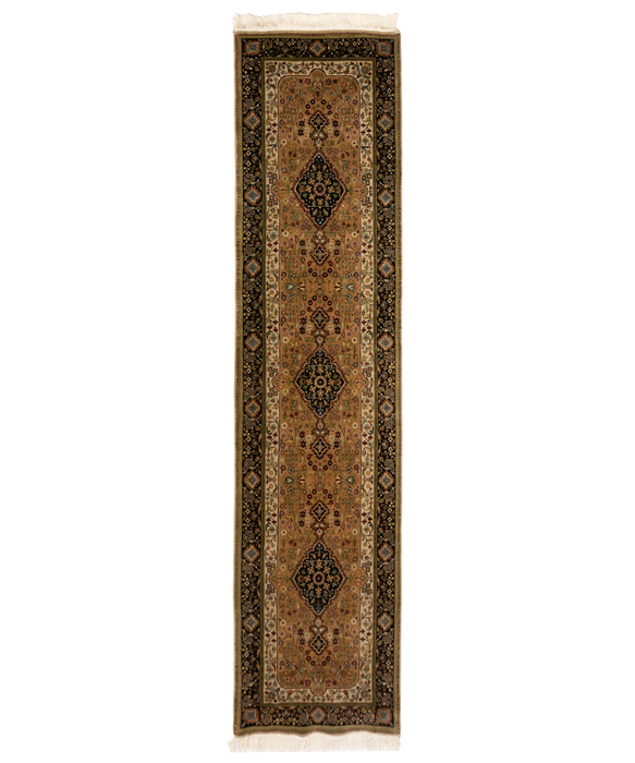 Shah Kashan 2.05x12 Beige/Black Wool