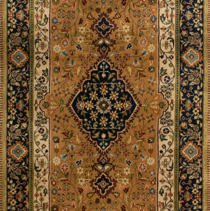 Shah Kashan 2.05x10 Runner Beige/Blue Wool