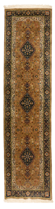 Shah Kashan 2.05x10 Runner Beige/Blue Wool