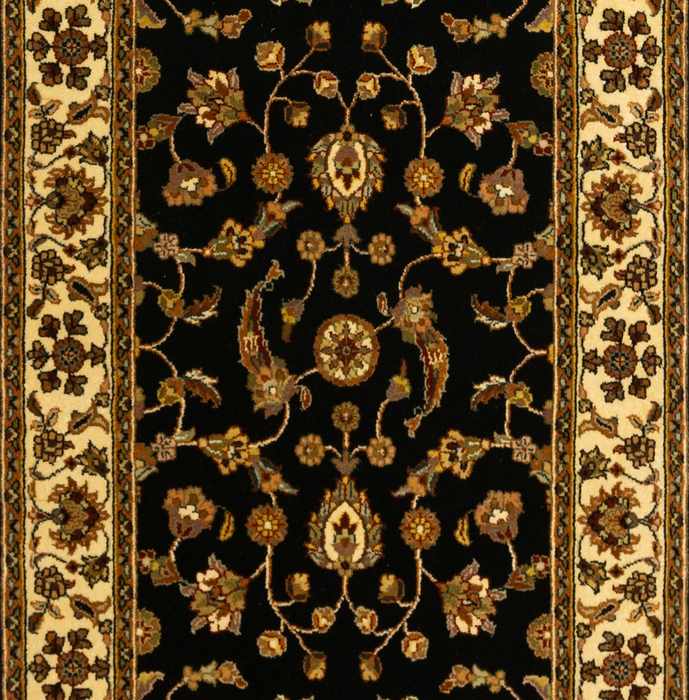 Indo Persian 2.05x12 Runner Cream/Black Wool