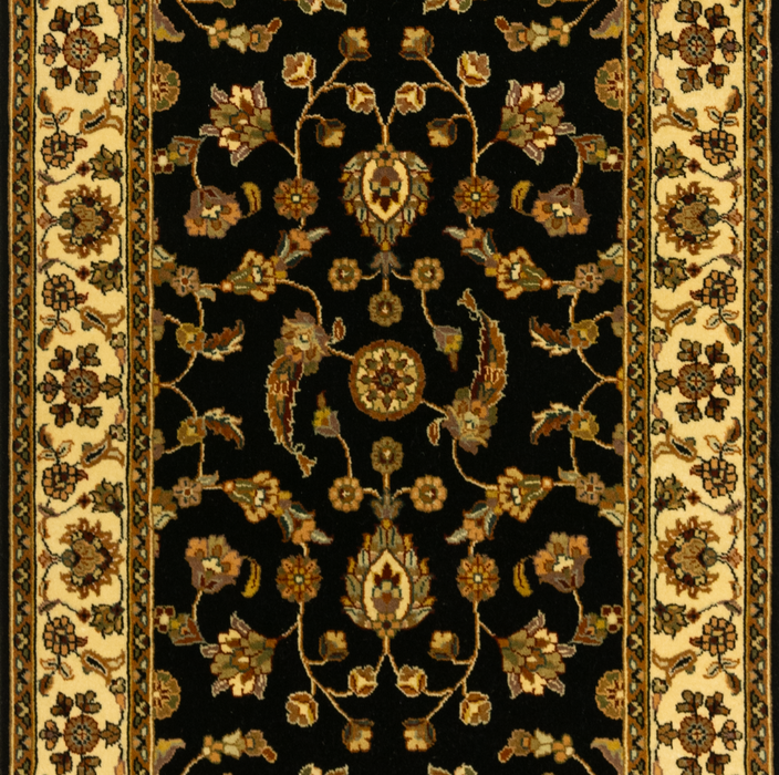 Indo Persian 2.05x8 Runner Cream/Black Wool