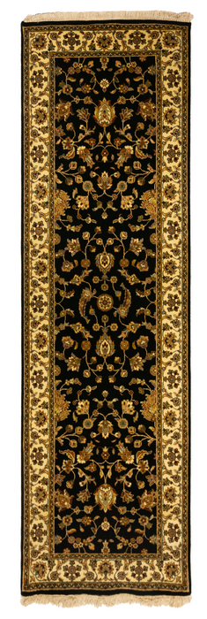 2.05x8 Runner Indo Persian Cream/Black Wool