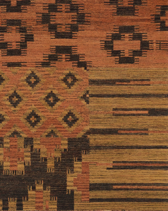 Bamboo 8x10 Brown, Sunset Orange and Tan Yellow.