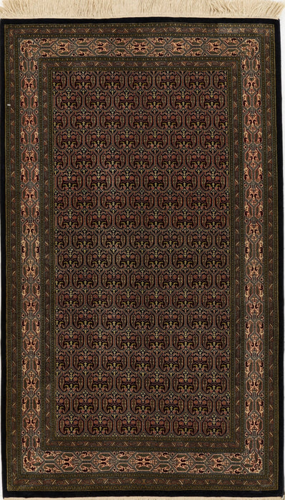 Kashmir 3x5 Green/Navy Silk