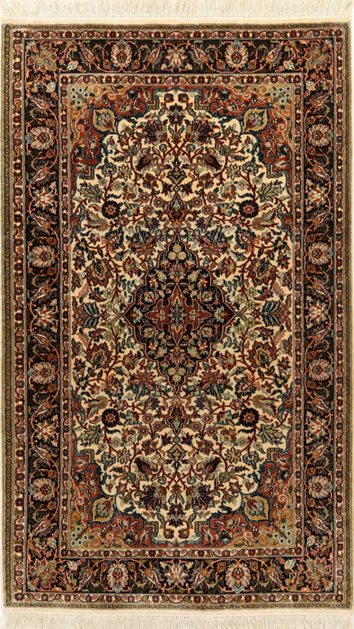 Kashmir 3x5 Brown/Beige Silk