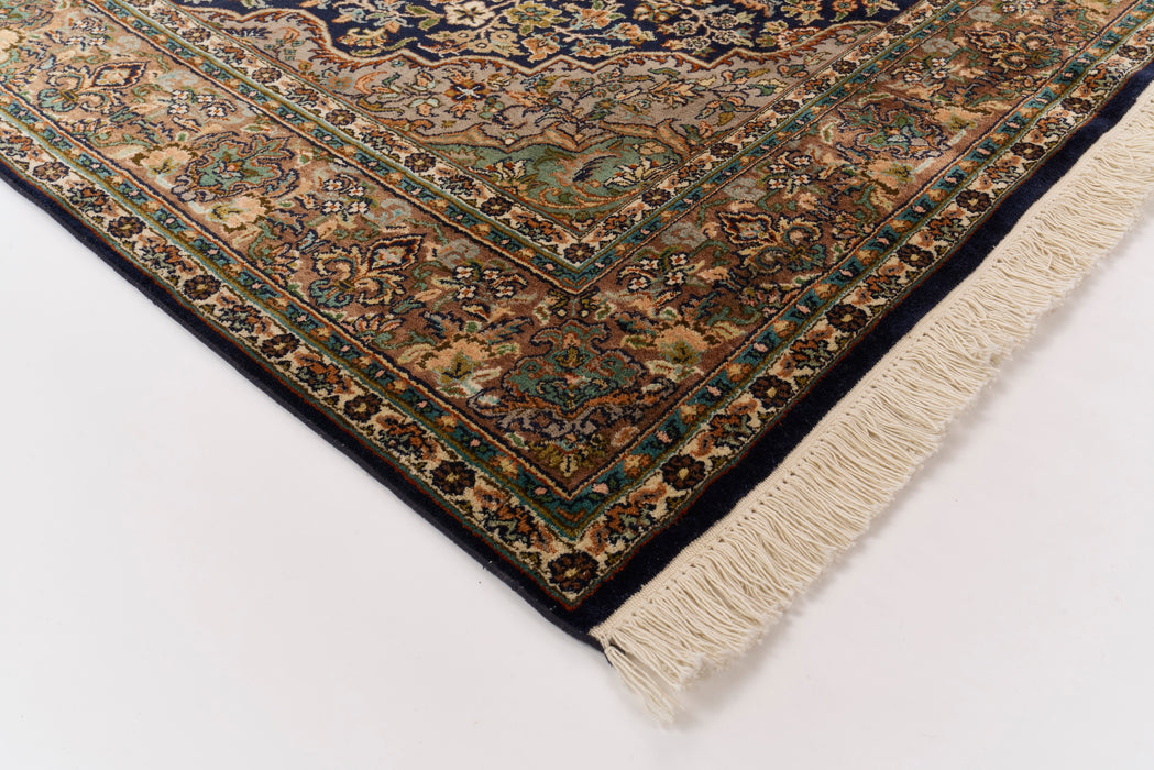 Kashmir 4x6 Navy/Rust Silk.
