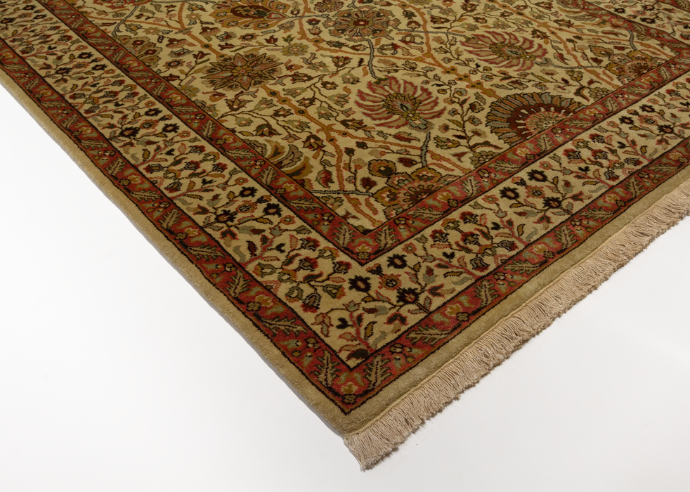 Indo Persian 4x6 Beige/Beige Wool