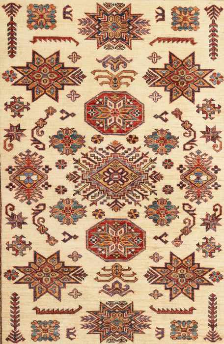 4x6 Super Kazak Red Ivory