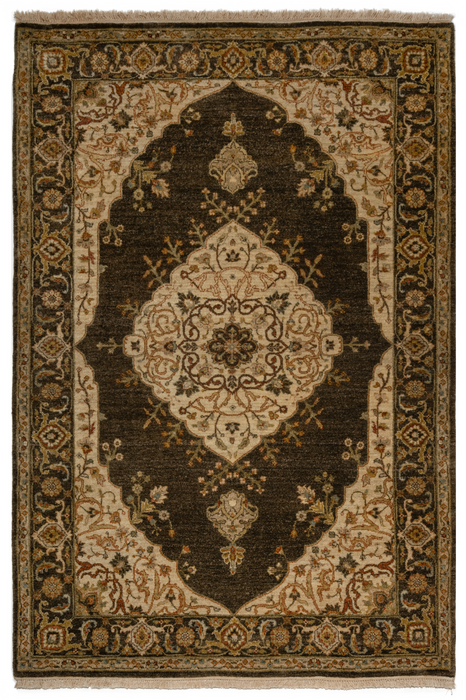 Indo Persian 4x6 Brown/Brown Wool