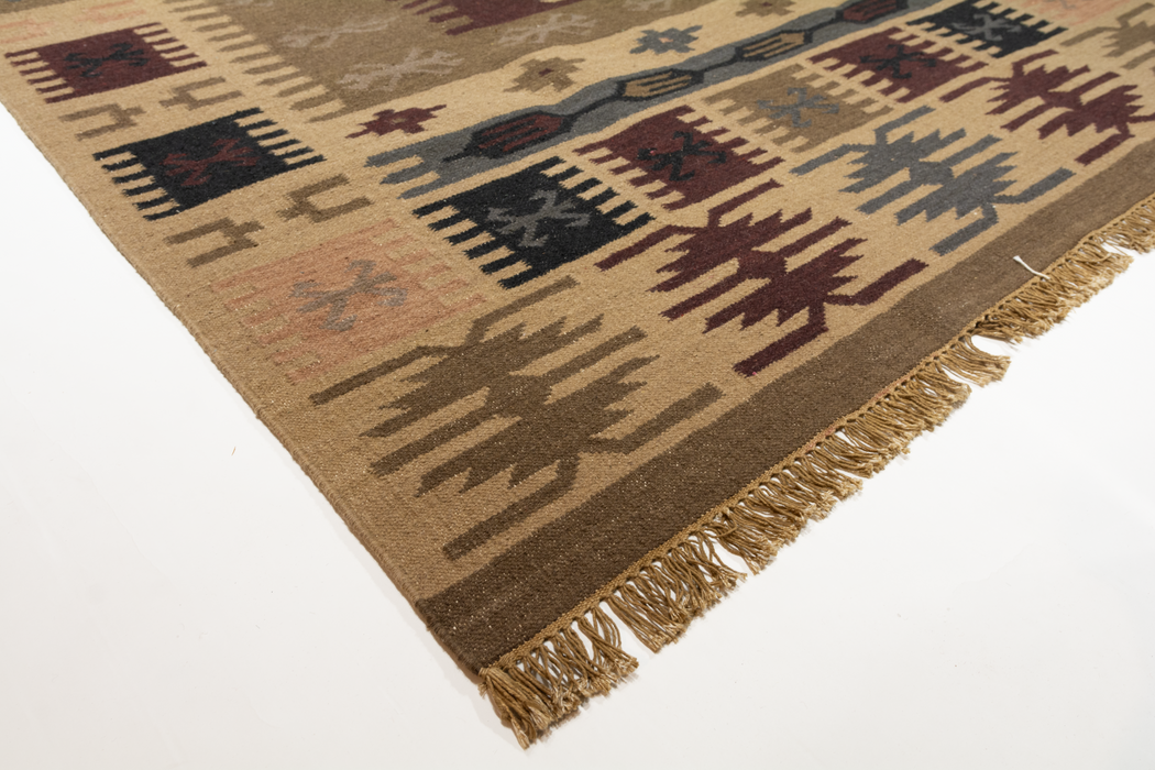 Navajo Design 5x7 Brown wool