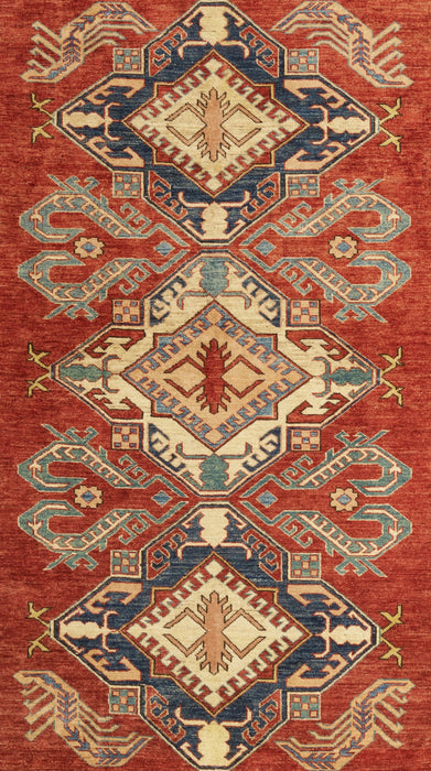 Super Kazak 5x7 Red Ivory