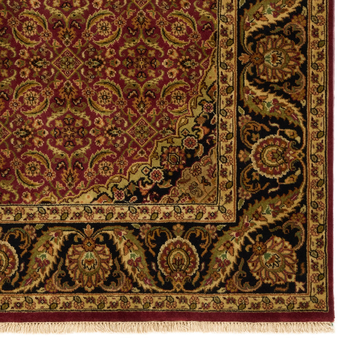 Mahi Indo Persian 5x7 Black/Red Wool