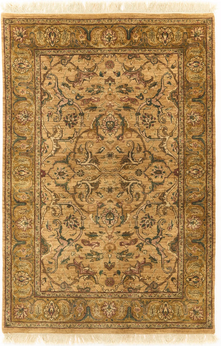 Antique Finish 5x7 Gold/Brown Wool.