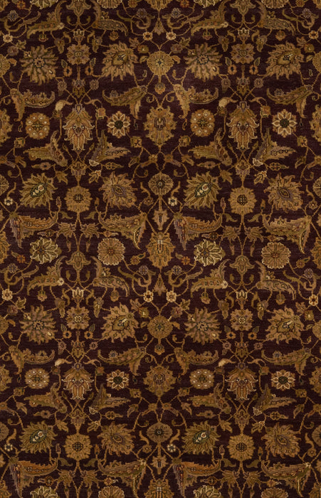 Antique Finish 5x7 Aubergine/Gold Wool